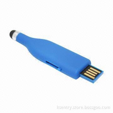 Fashion Promotional Gift OEM Memory Flash with Touch Pen and Free Logo Printing